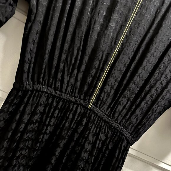 NWOT & Other Stories Stockholm Atelier Black Houndstooth Midi Dress Size 0 - Picture 5 of 8